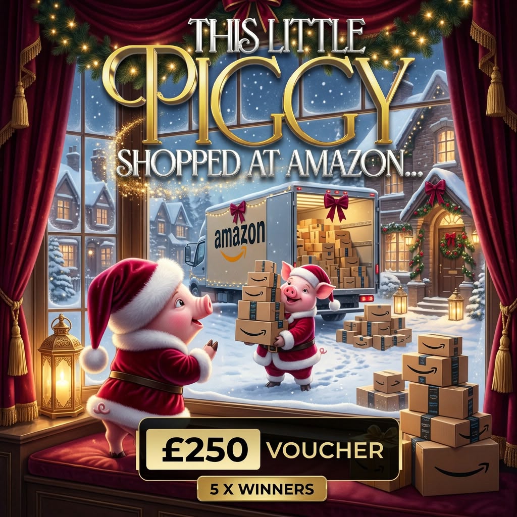 This little piggy shopped at Amazon | 5x £250 Amazon Voucher Winners!
